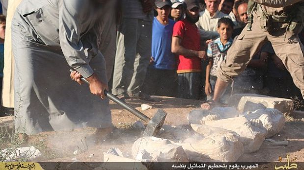 [Foto] El Estado Islámico destruye estatuas milenarias en Palmira