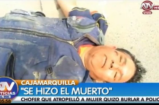 Chofer ebrio se hizo el muerto para no ser detenido