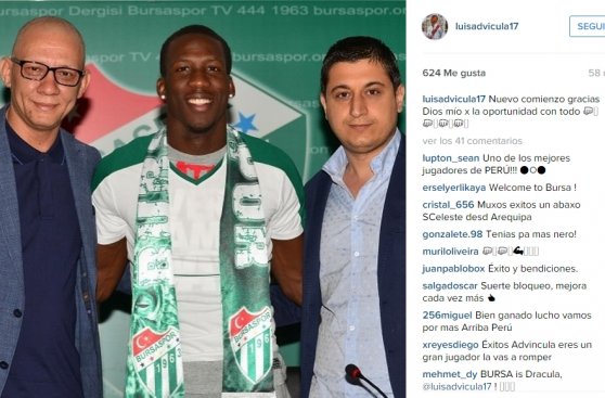 Luis Advíncula: su primera publicación tras ser del Bursaspor