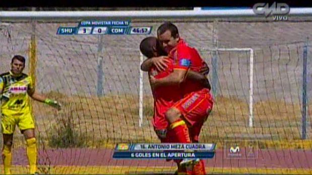 Sport Huancayo goleó 3-0 a Comercio con triplete de Meza Cuadra