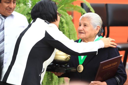 Melchorita Villanueva Sánchez, la cocinera de Lunahuaná, recibió el premio La Olla de Oro.