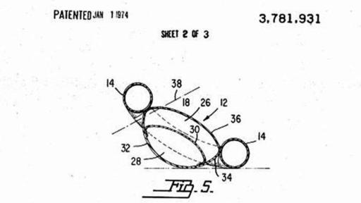 Detalle para la patente de uno de los diseños de Barbara Knickerbocker  (Foto: Oficina de Patentes de EE.UU.)