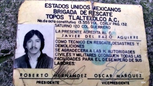 Javier del Razo es fundador del grupo de rescate Los Topos. (Foto: BBC Mundo)