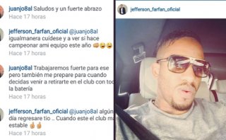 Jefferson Farfán y Juan Jayo: ¿Qué se dijeron en Instagram?