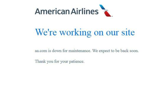 La web de American Airlines se encuentra caída. (Imagen: American Airlines)