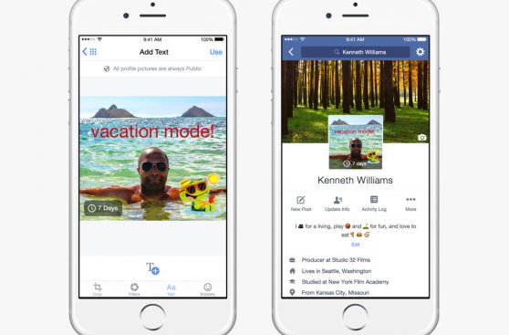 Facebook permitirá poner videos en lugar de fotos de perfil