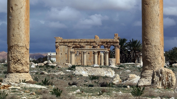 El templo de Baal Shamin también fue destruido este año por el Estado Islámico. (AFP)