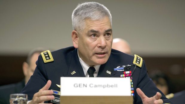 Comandante de las Fuerzas de Estados Unidos en Afganistán, general John Campbell. (AFP)