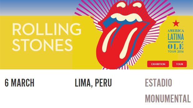 Los Rolling Stones confirman show en Lima en su web oficial
