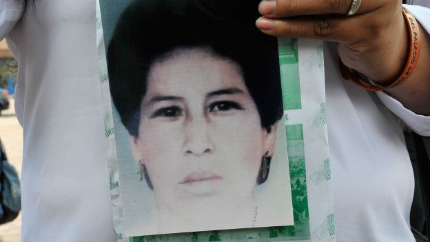 Mary Luz Portela era una de las desaparecidas del Palacio. Su cuerpo fue identificado hace algo más de dos semanas, al igual que los de otras dos mujeres. (Foto: AFP)