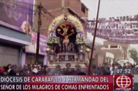 Señor de los Milagros: imagen fue impedida de entrar a iglesia