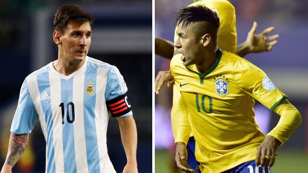Argentina vs. Brasil: sufren sin Messi y gozan con Neymar