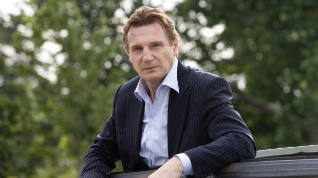 Actor Liam Neeson poses for the media during a photocall for the movie : The A-Team, held in Paris, Monday, June 14, 2010. (AP Photo / Remy de la Mauviniere)