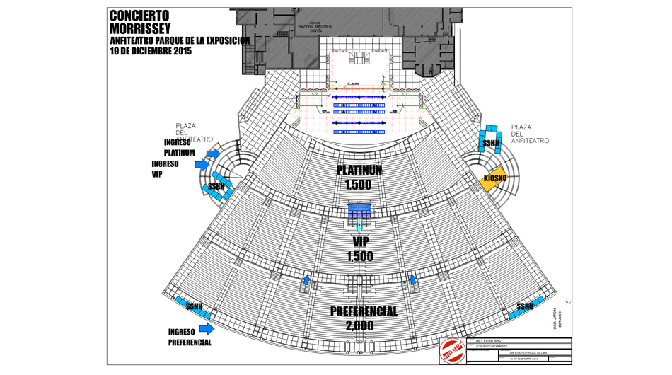 Mapa del concierto de Morrissey. (Foto: Difusión)
