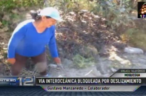 Moquegua: Carretera Interoceánica está bloqueada por derrumbe