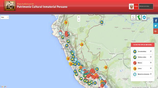 El mapa interactivo del patrimonio cultural inmaterial del Perú