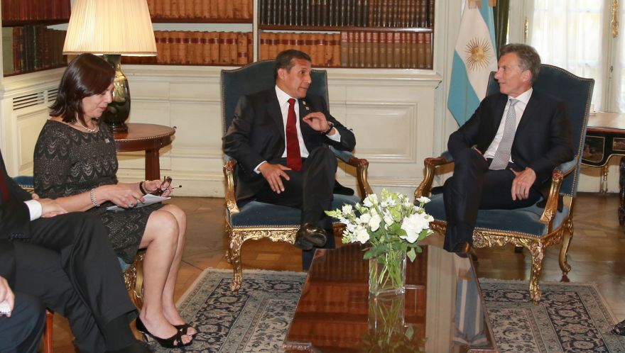 Ollanta Humala participó en la toma de mando de Mauricio Macri