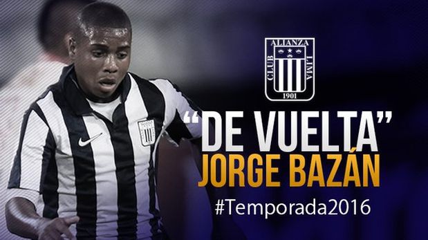 Alianza Lima: Jorge Bazán regresa a La Victoria el 2016