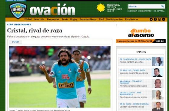 Cristal vs. Peñarol: en Uruguay dicen esto de Cazulo y rimenses