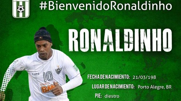 Racing anunció fichaje de Ronaldinho y aclaró que es un chiste