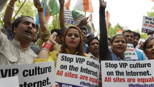 Ha habido una serie de protestas en India en apoyo a la llamada neutralidad de Internet. (Foto: Getty)