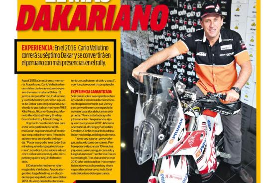 Dakar 2016: Carlo Vellutino, el peruano más dakariano