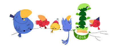 El Doodle fue apareciendo en las ediciones de Google de todo el mundo conforme iba llegando el Año Nuevo. En Perú se activó a la medianoche del primero de enero. (Foto: Google)