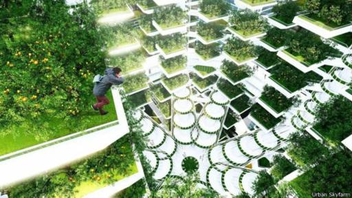 Las granjas verticales permiten aprovechar el espacio urbano. (Foto: Urban Skyfarm)
