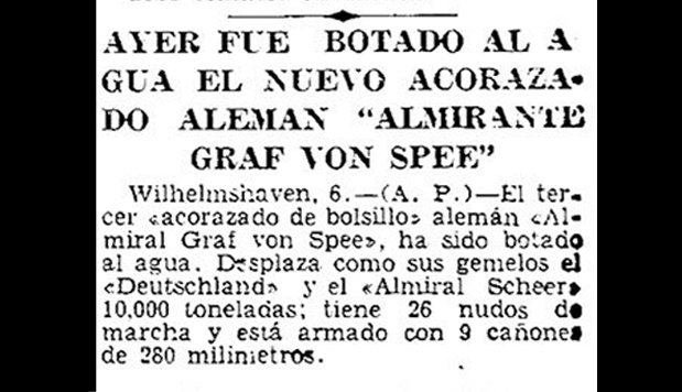 Así informó El Comercio sobre el caso del acorazado Graf Spee. Foto: Archivo El Comercio