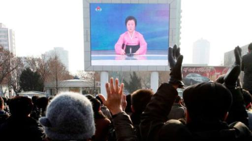 El anuncio de la prueba nuclear se transmitió en público en Pyongyang. (Foto: AP)