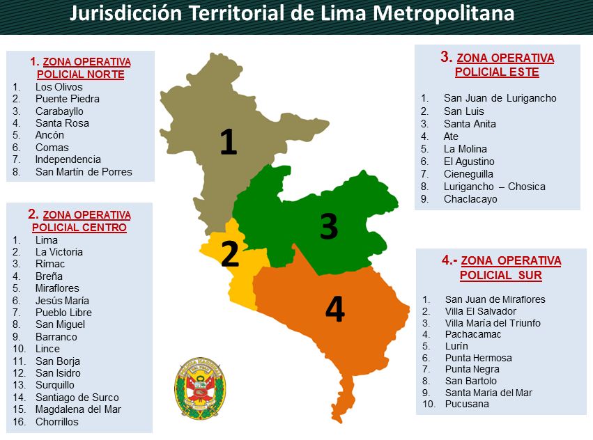 Dividen Región Policial Lima En Cuatro Sectores Operativos Lima El