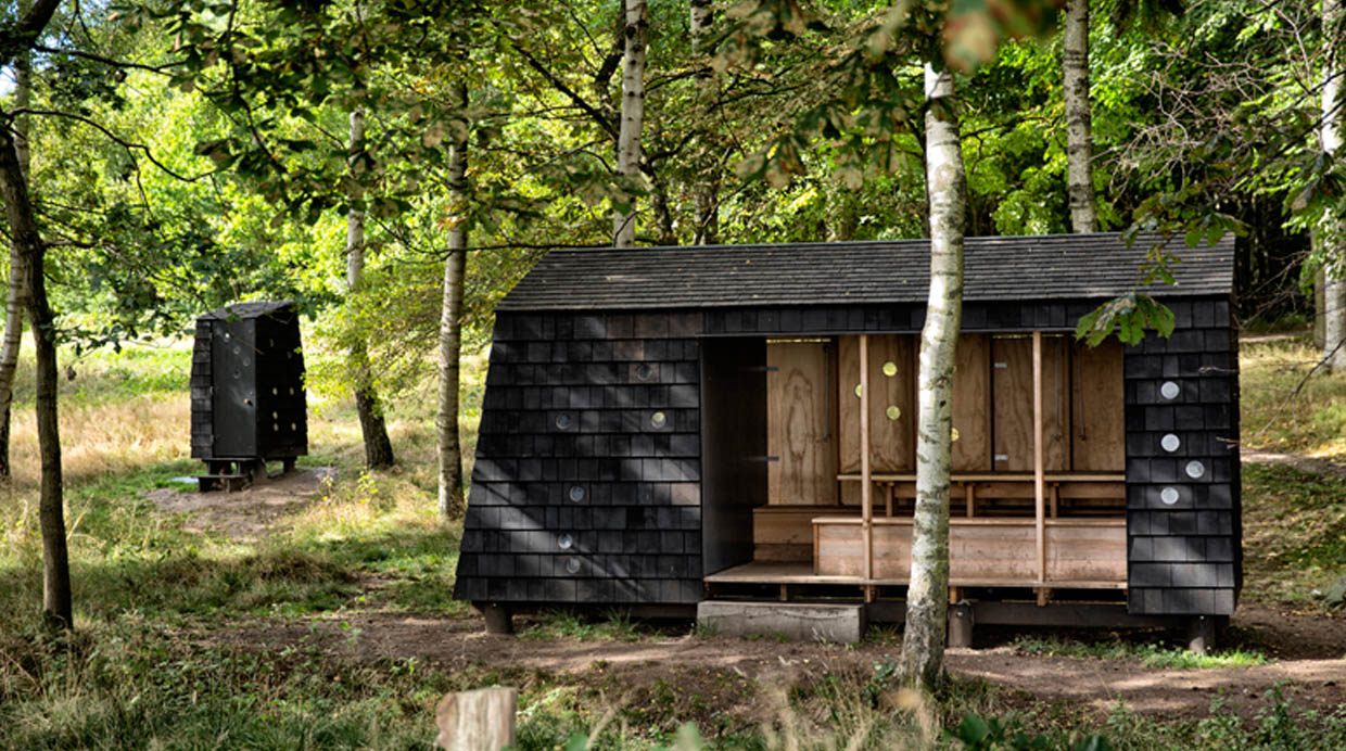 Shelters by the Sea tiene 19 puntos a lo largo de las costas del archipiélago de South Fyn. En ellos se encuentran los cinco modelos de refugios construidos. (Foto:Jesper Balleby / lumo.dk)