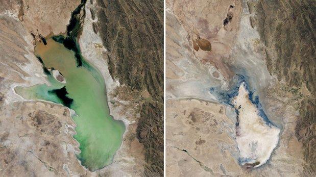 La nasa muestra cómo se extingue el lago boliviano poopó ... Cocinas nasa blanca 2017