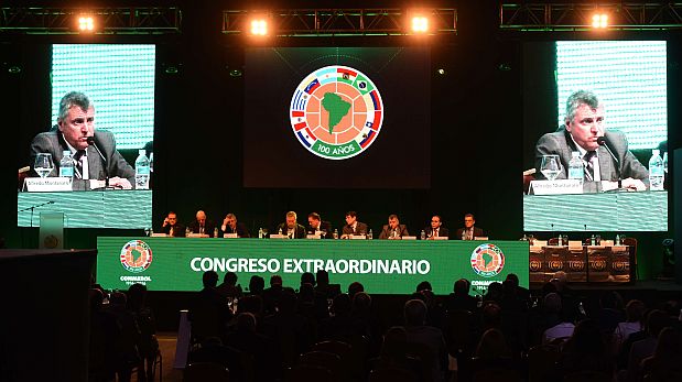 Se realizó el congreso extraordinario de la Conmebol. (Foto: AFP)