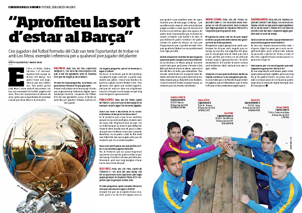 Lionel Messi compartió con los capitanes de los juveniles del Barcelona. (Captura)