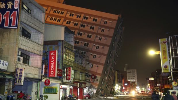 Un terremoto sacudió el sur de Taiwán, cerca de la ciudad de Tainan. (Foto: Reuters)