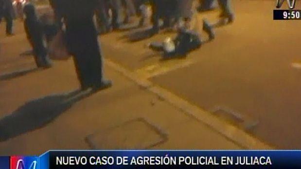 Juliaca: sujetos golpearon a una policía y le causaron fractura