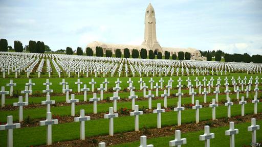 Verdún: se calcula que hubo unos 300.000 muertos en la batalla más larga de la Primera Guerra Mundial.