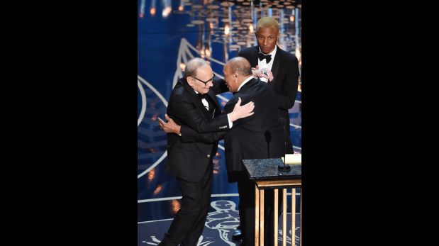 Ennio Morricone en los Premios Oscar. (AFP)