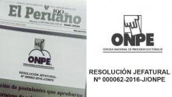 “El Peruano” corrigió error en logo de la ONPE