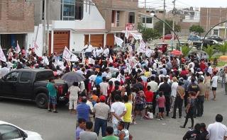 Chimbote: García mostró molestia por poca concurrencia a mitin