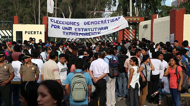 La Universidad San Marcos debería estar llevando a cabo sus elecciones este domingo pero hay grupos en contra de proceso. (Andina)