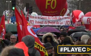 Franceses protestaron en las calles contra la reforma laboral