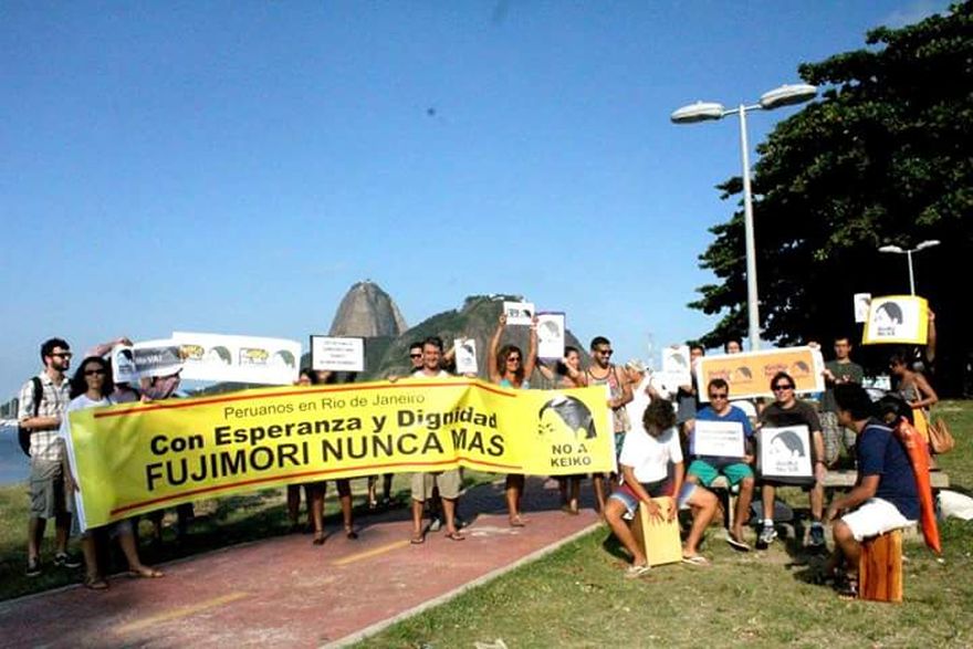 En Río de Janeiro, en la víspera, se llevó a cabo una manifestación contra Keiko Fujimori. (Facebook)