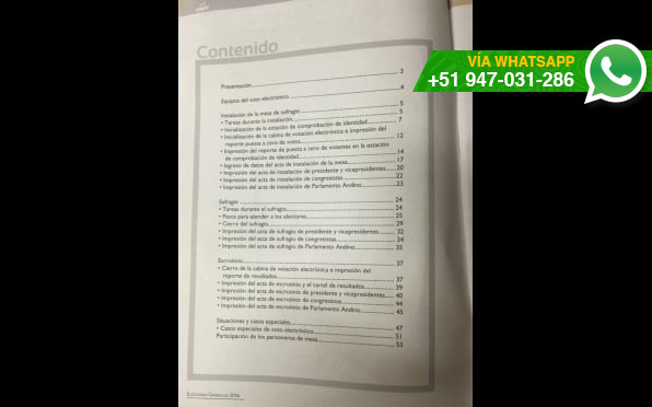 Manual entregado (Foto: WhatsApp El Comercio)