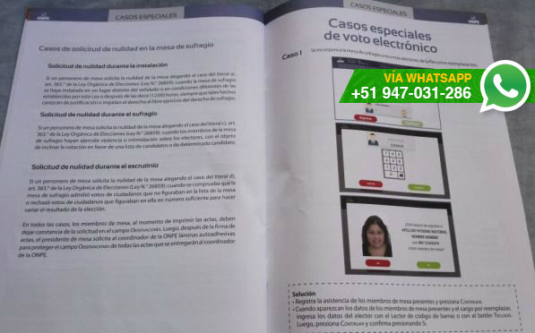 Manual entregado (Foto: WhatsApp El Comercio)