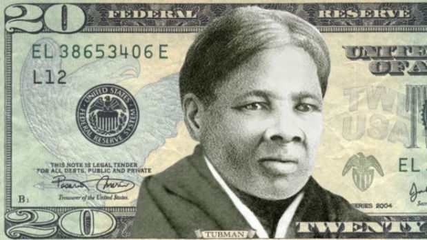 Una foto referencial de cómo podría verse el billete de 20 dólares de Estados Unidos con la imagen de Harriet Tubman.