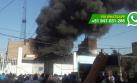 Incendio en La Victoria: empresa de transportes es afectada