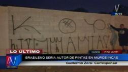Cusco: identifican a extranjero que pintó con spray muros inca