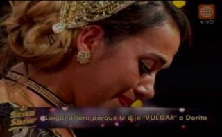 "El gran show": Dorita Orbegoso lloró por palabras su ex Luigui